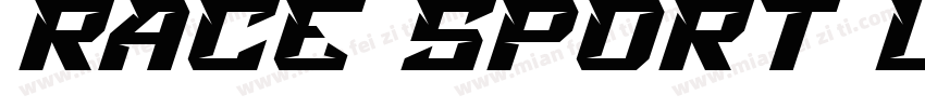 Race Sport light字体转换